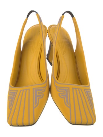 Fendi Neoprene Slingback Pumps