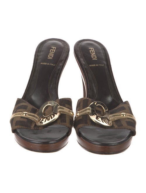 Fendi Zucca FF Logo Printed Slides