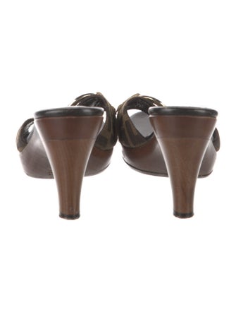 Fendi Zucca FF Logo Printed Slides