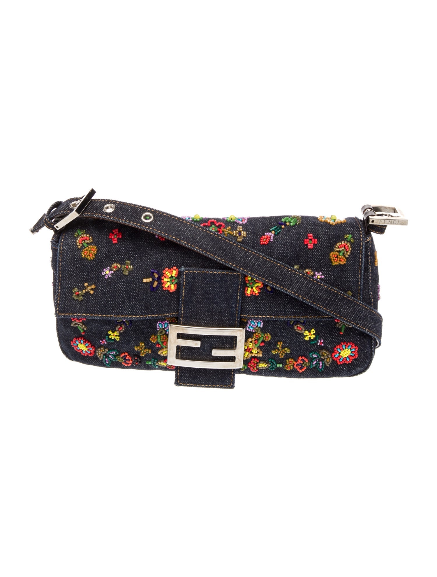 Fendi Denim Baguette Vintage