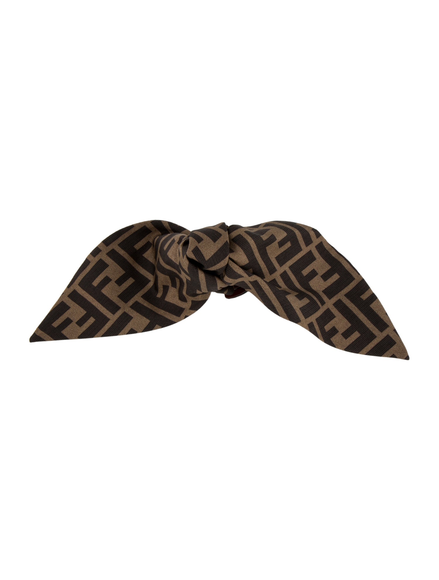 Fendi pattern printed bow hair clip w/Tags