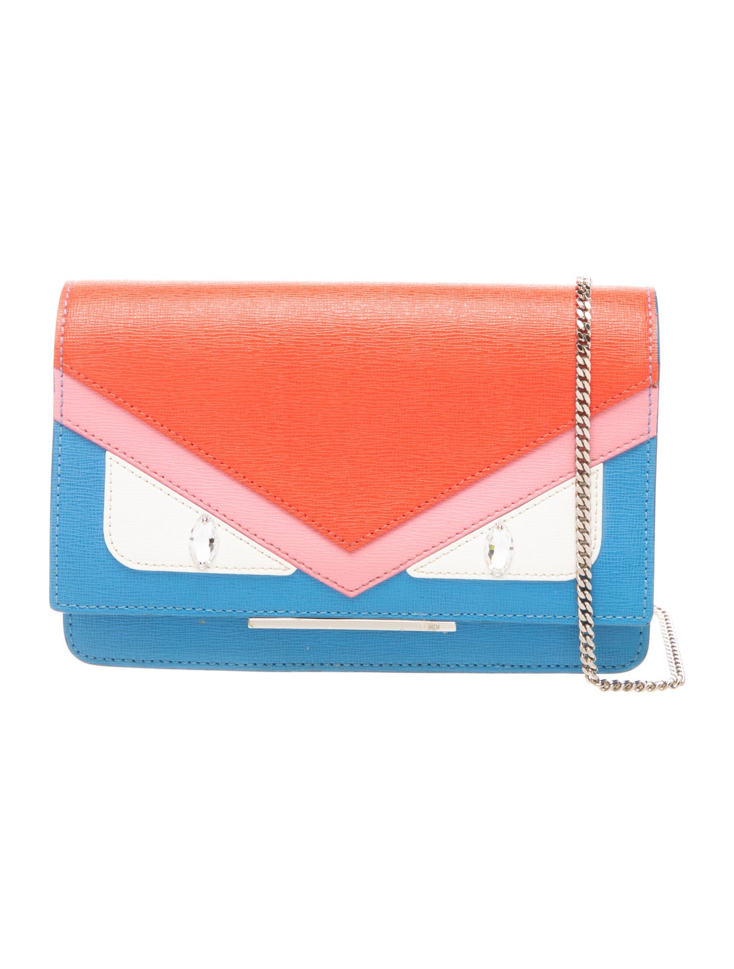 Fendi Leather Monster Wallet on a Chain