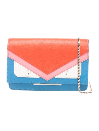 Fendi Leather Monster Wallet on a Chain