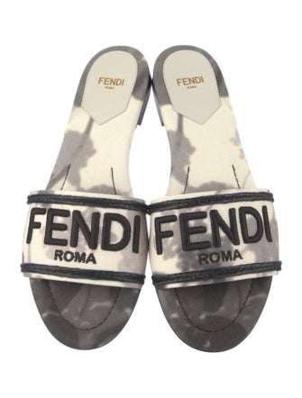 Fendi Canvas Graphic Print Slides