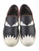 Fendi Monsters Motif Leather Sneakers