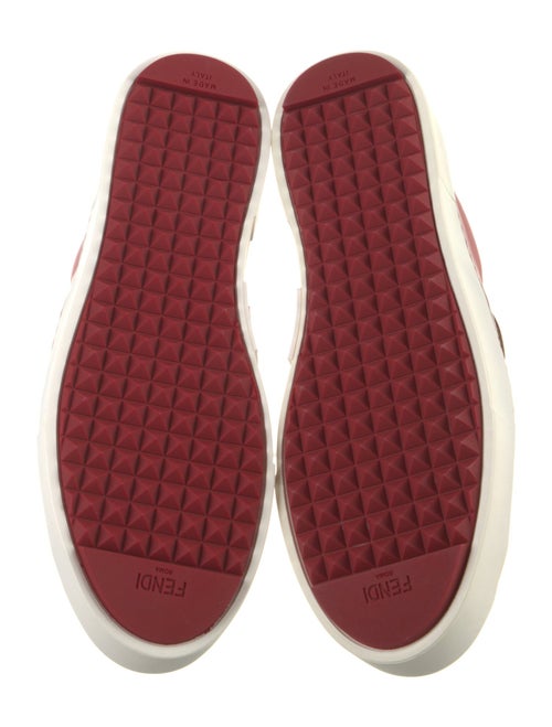 Fendi Monsters Motif Leather Sneakers