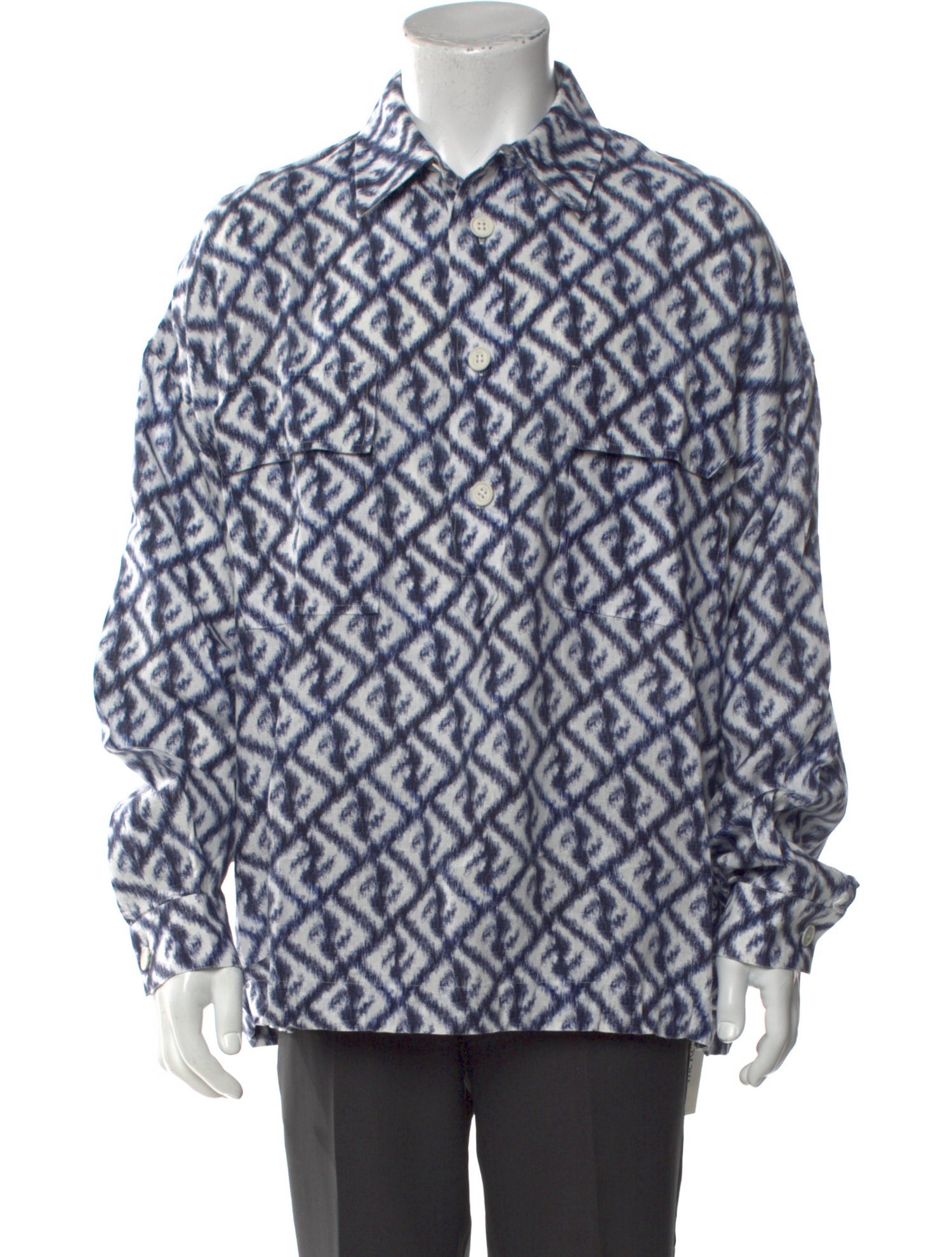 Fendi Zucca FF Logo Linen Shirt