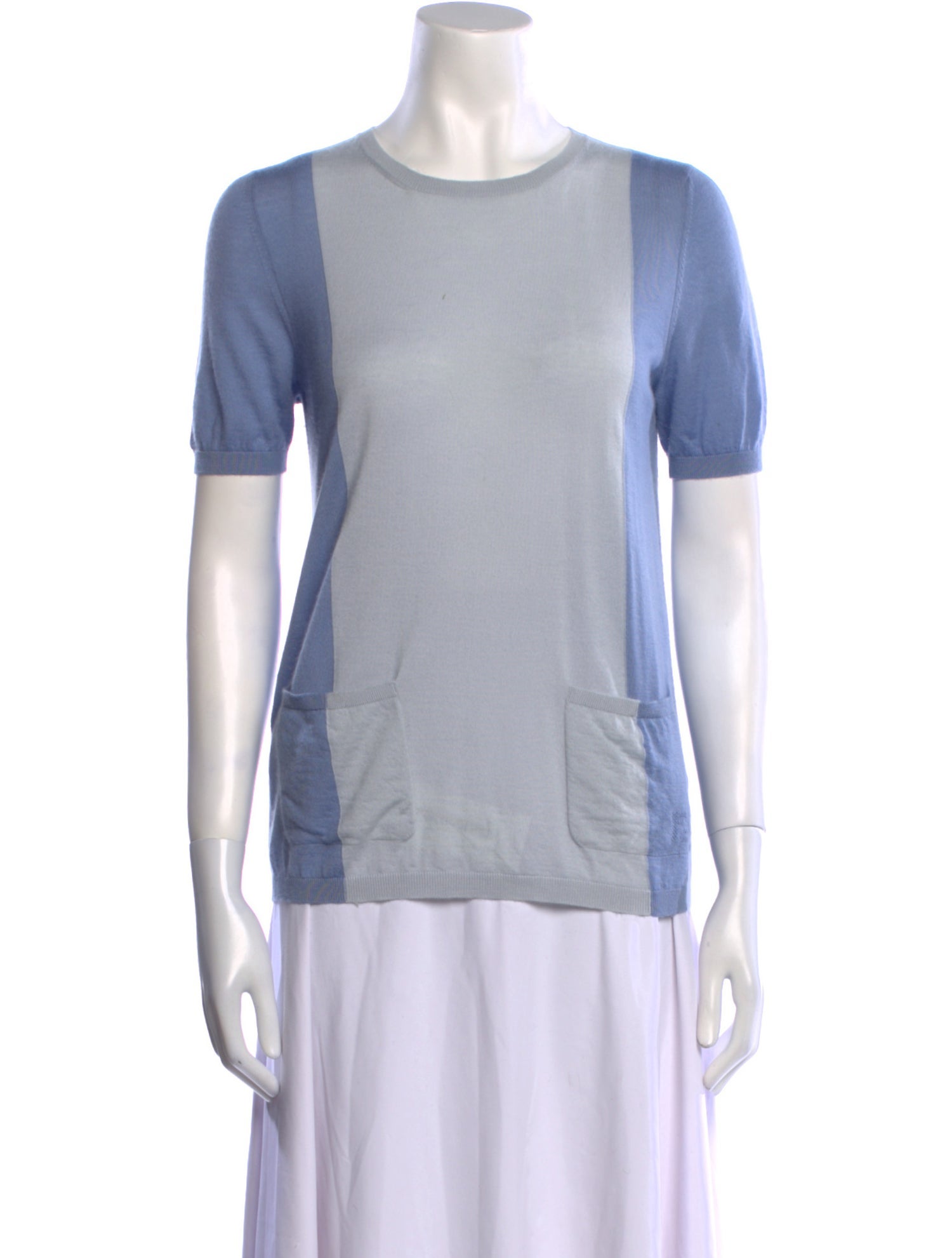 Fendi Cashmere Crew Neck T-Shirt