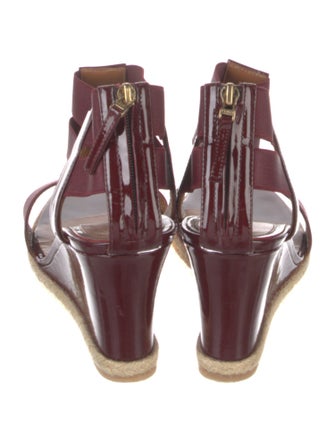 Fendi Patent Leather T-Strap Sandals