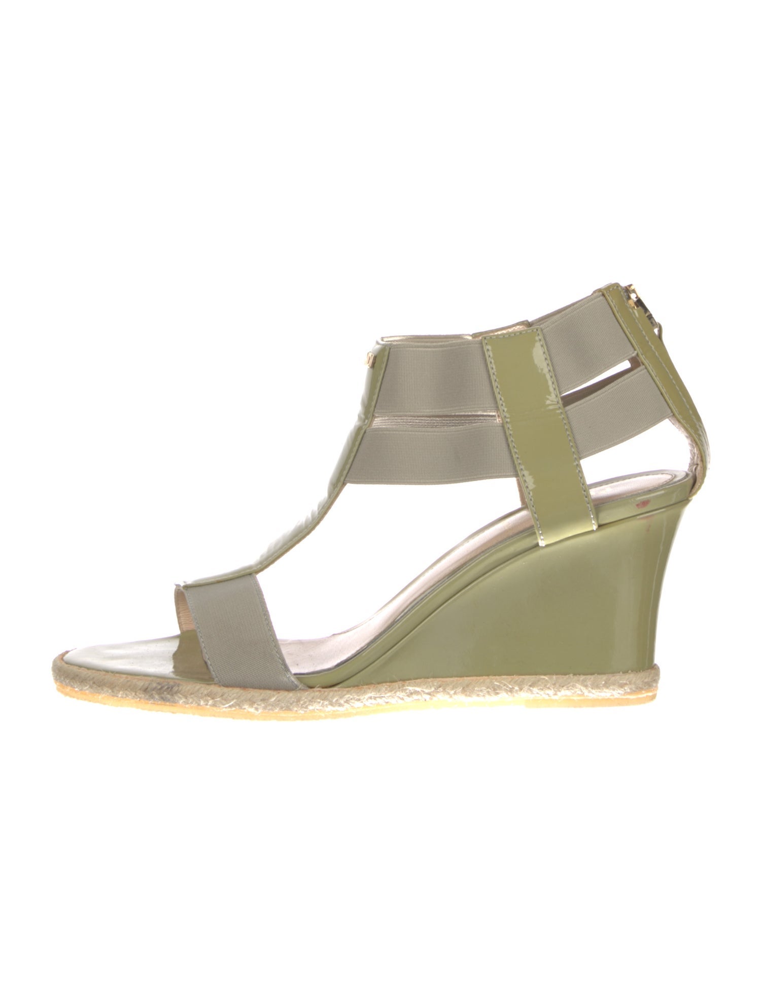 Fendi Patent Leather T-Strap Sandals