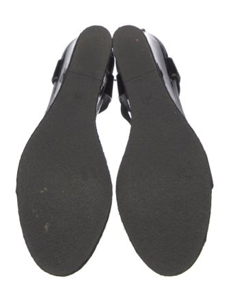 Fendi Patent Leather T-Strap Sandals