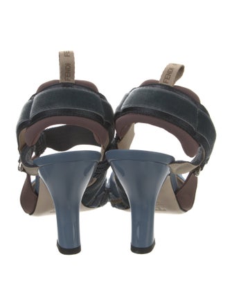 Fendi Zucca FF Logo Mesh Slingback Pumps