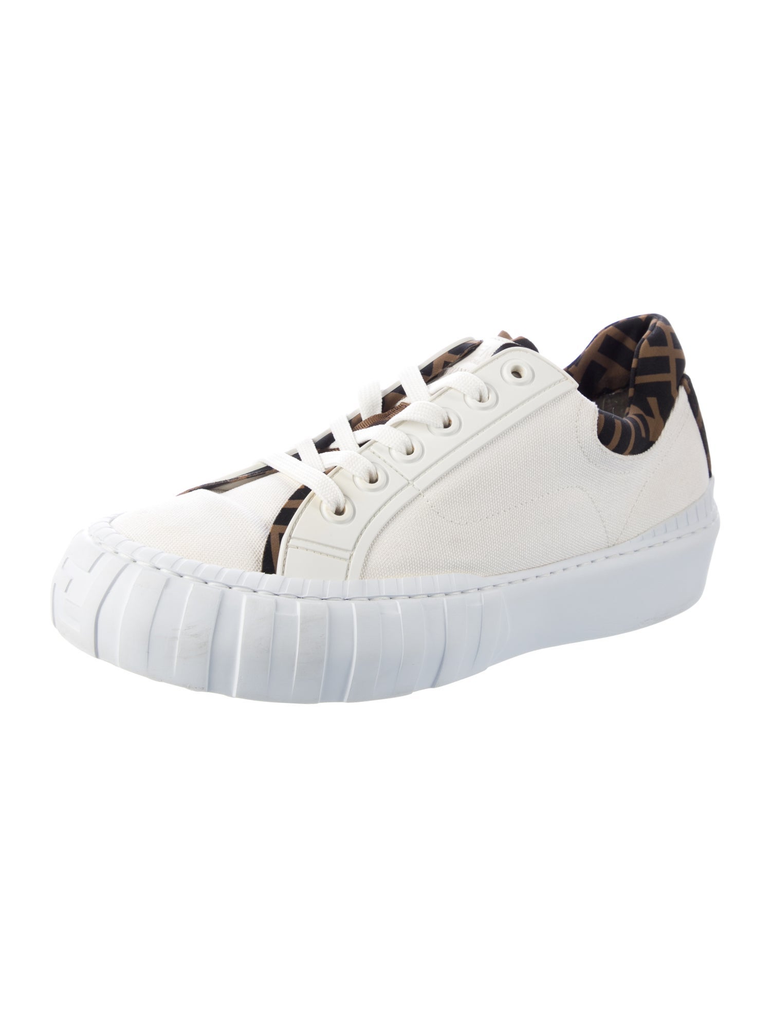 Fendi Zucca FF Logo Canvas Sneakers