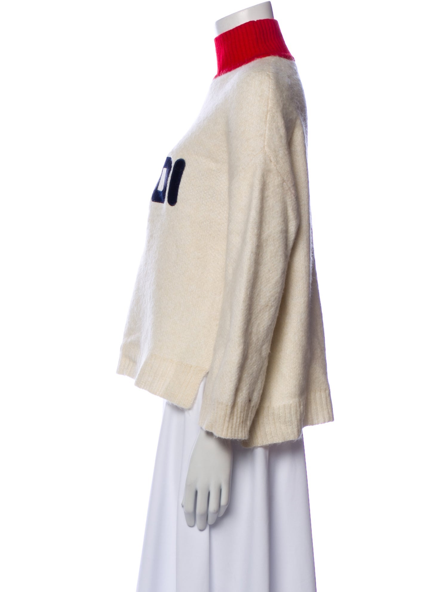 Fendi Graphic Print Turtleneck Sweater