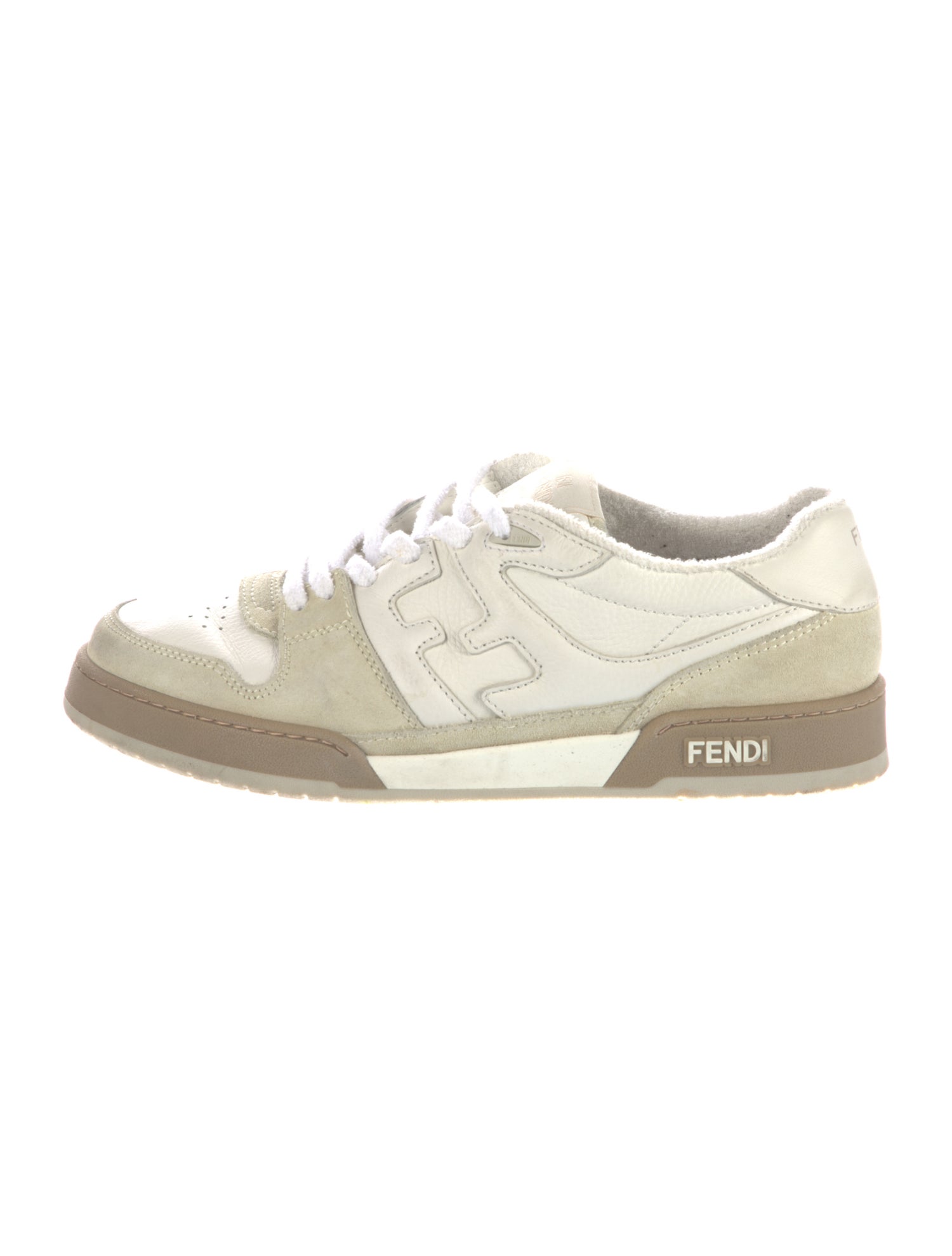 Fendi Zucca FF Logo Leather Sneakers