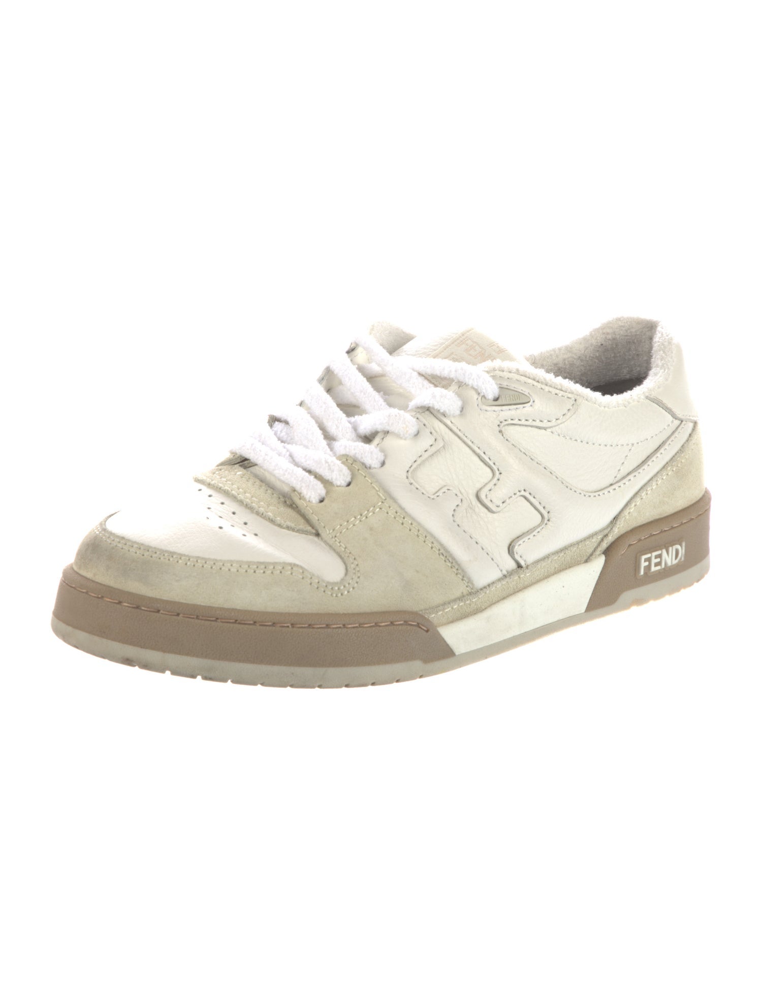 Fendi Zucca FF Logo Leather Sneakers