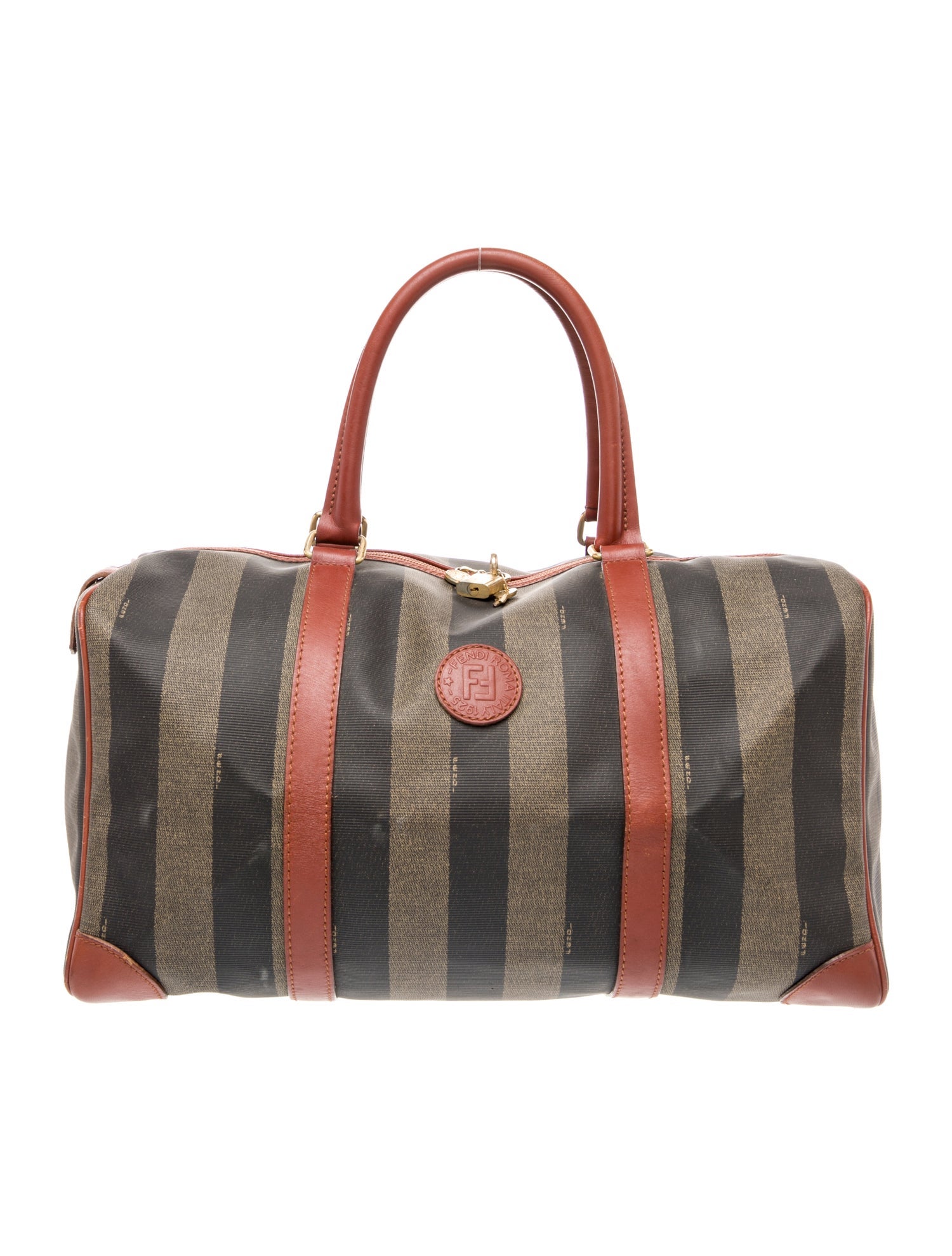 Fendi Pequin Boston Vintage