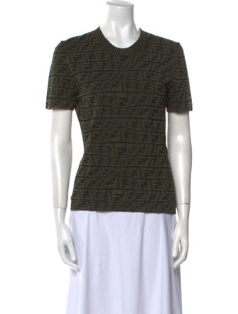 Fendi Crew Neck Short Sleeve Top