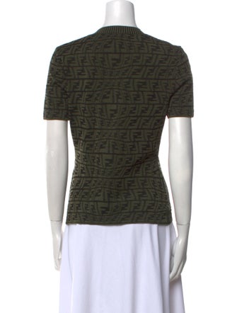 Fendi Crew Neck Short Sleeve Top