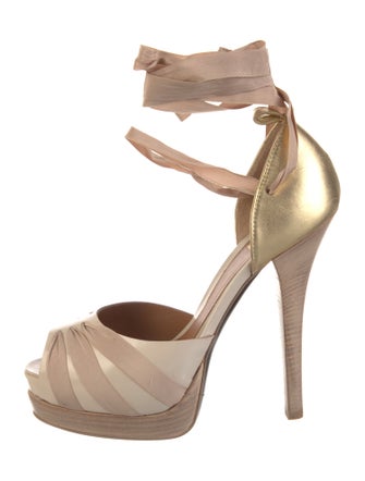 Fendi Zucca FF Logo Leather D'Orsay Pumps