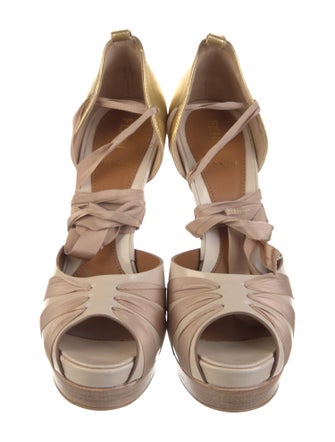 Fendi Zucca FF Logo Leather D'Orsay Pumps