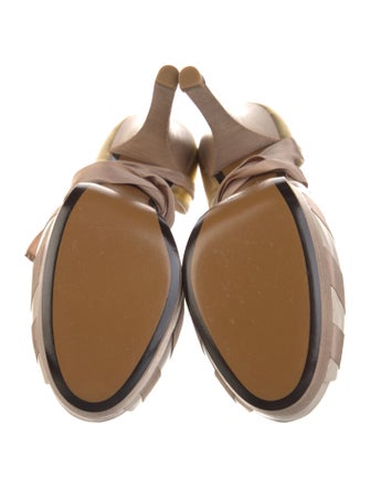 Fendi Zucca FF Logo Leather D'Orsay Pumps