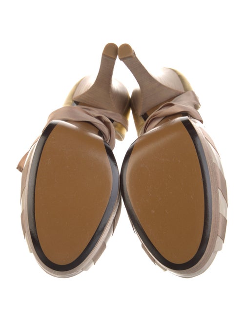 Fendi Zucca FF Logo Leather D'Orsay Pumps