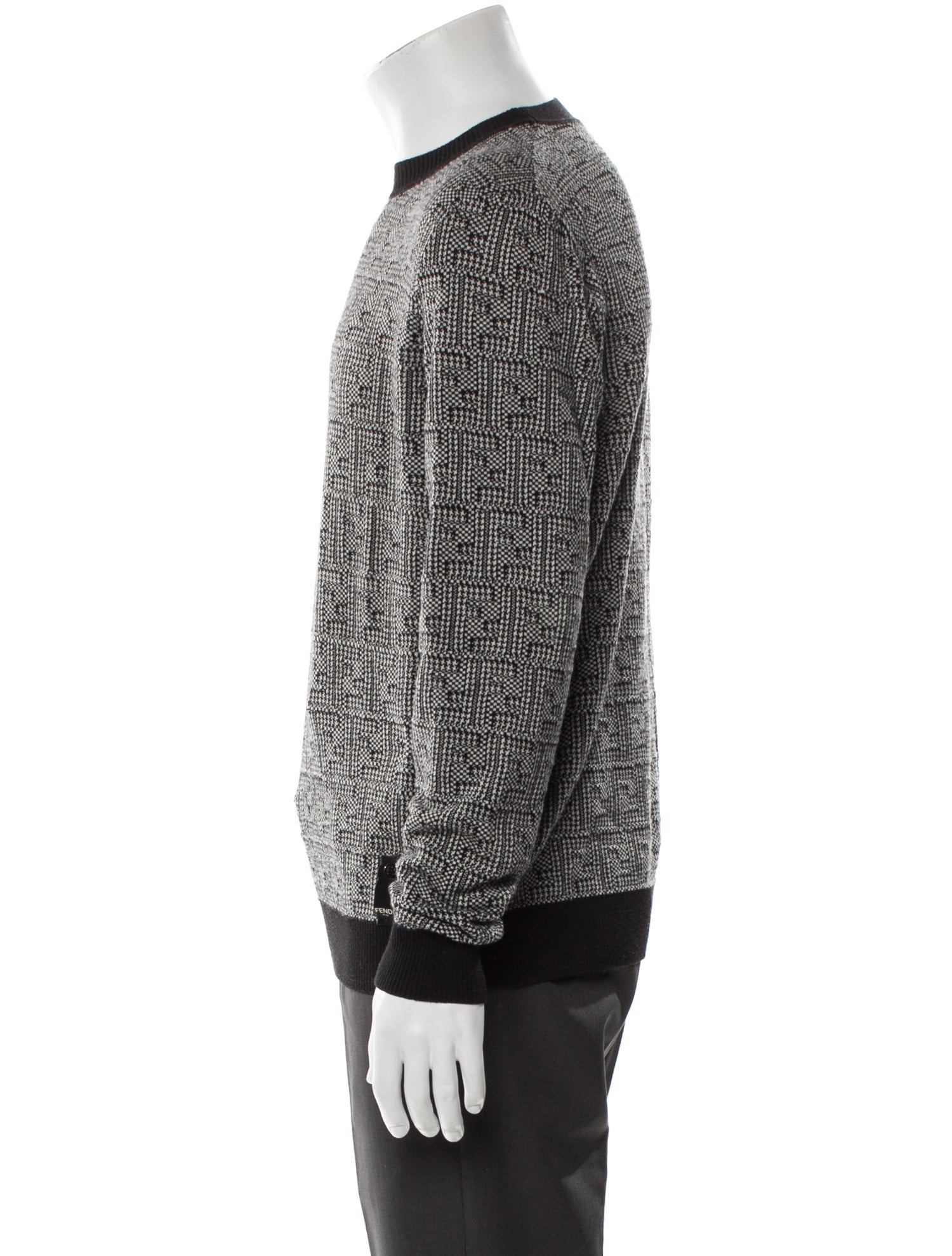 Fendi Zucca FF Logo Virgin Wool Pullover