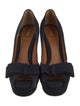 Fendi Suede Bow Accents Pumps