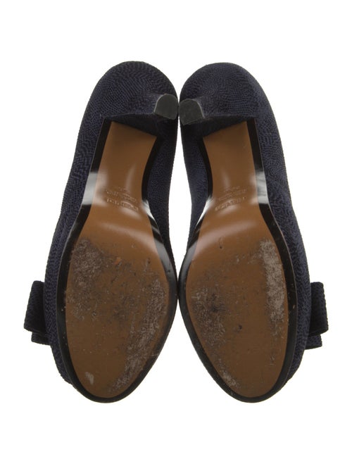 Fendi Suede Bow Accents Pumps