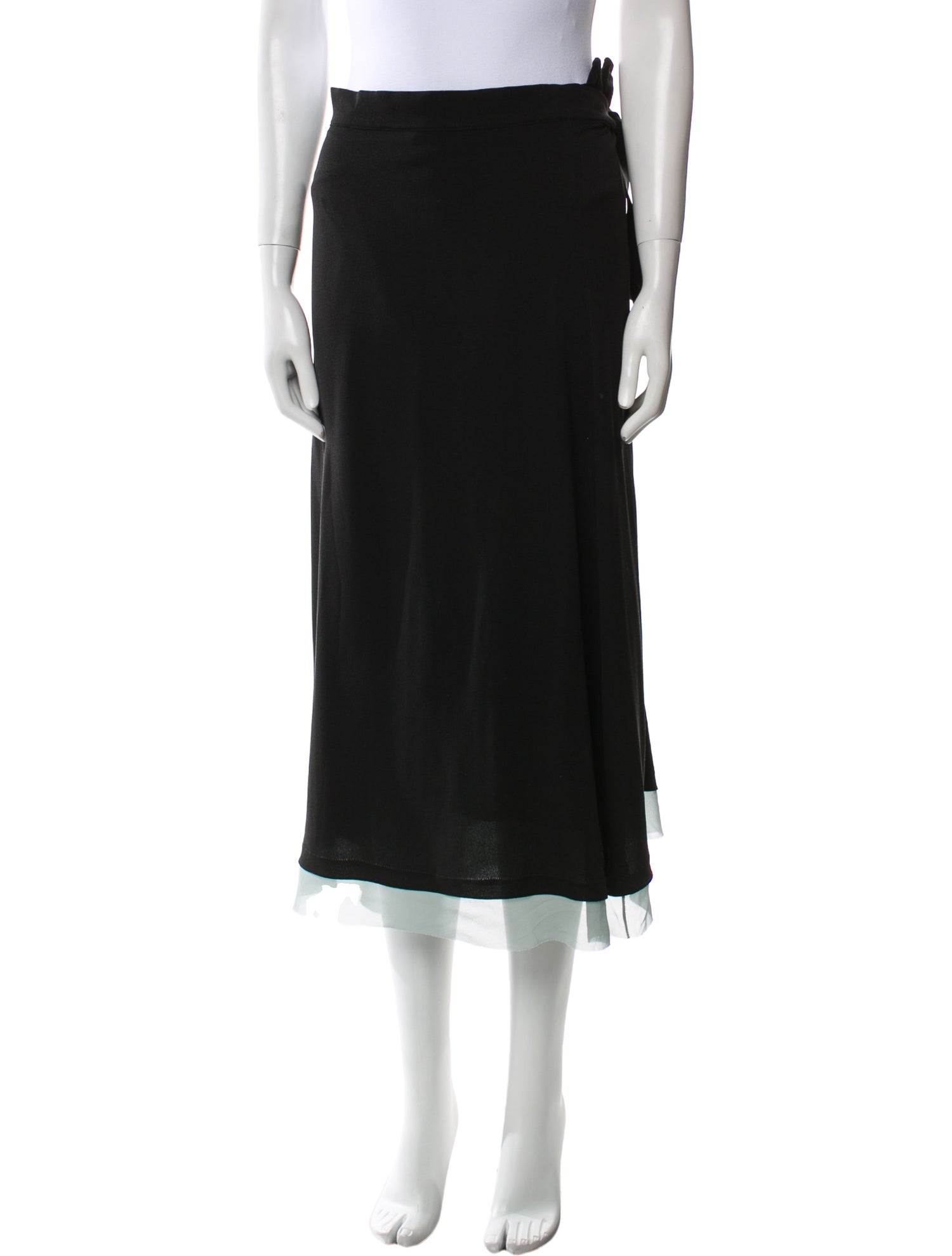 Fendi Silk Midi Length Skirt