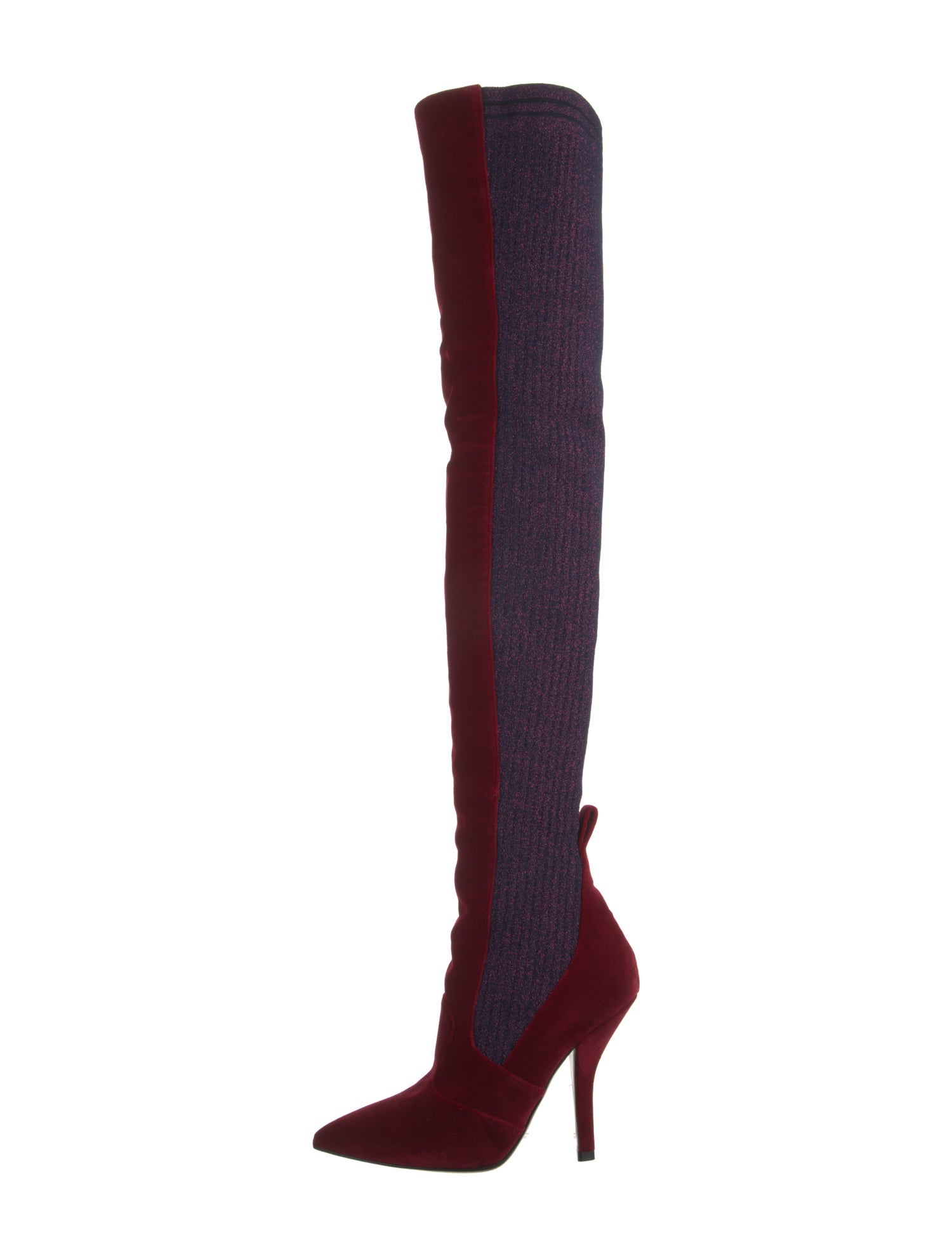 Fendi Velvet Printed Sock Boots w/ Tags