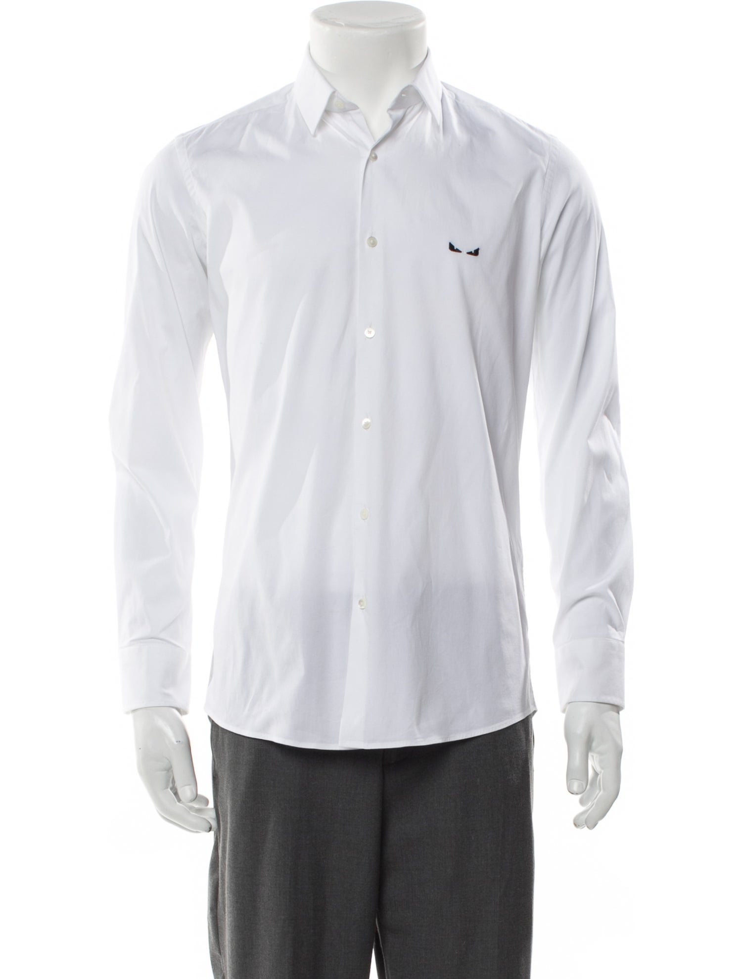 Fendi Zucca FF Logo Long Sleeve Dress Shirt