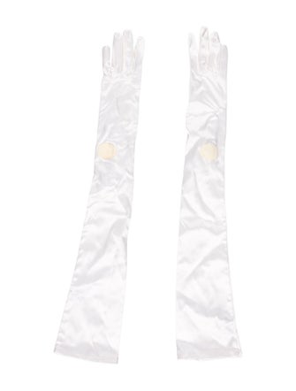 Fendi Satin Opera Gloves