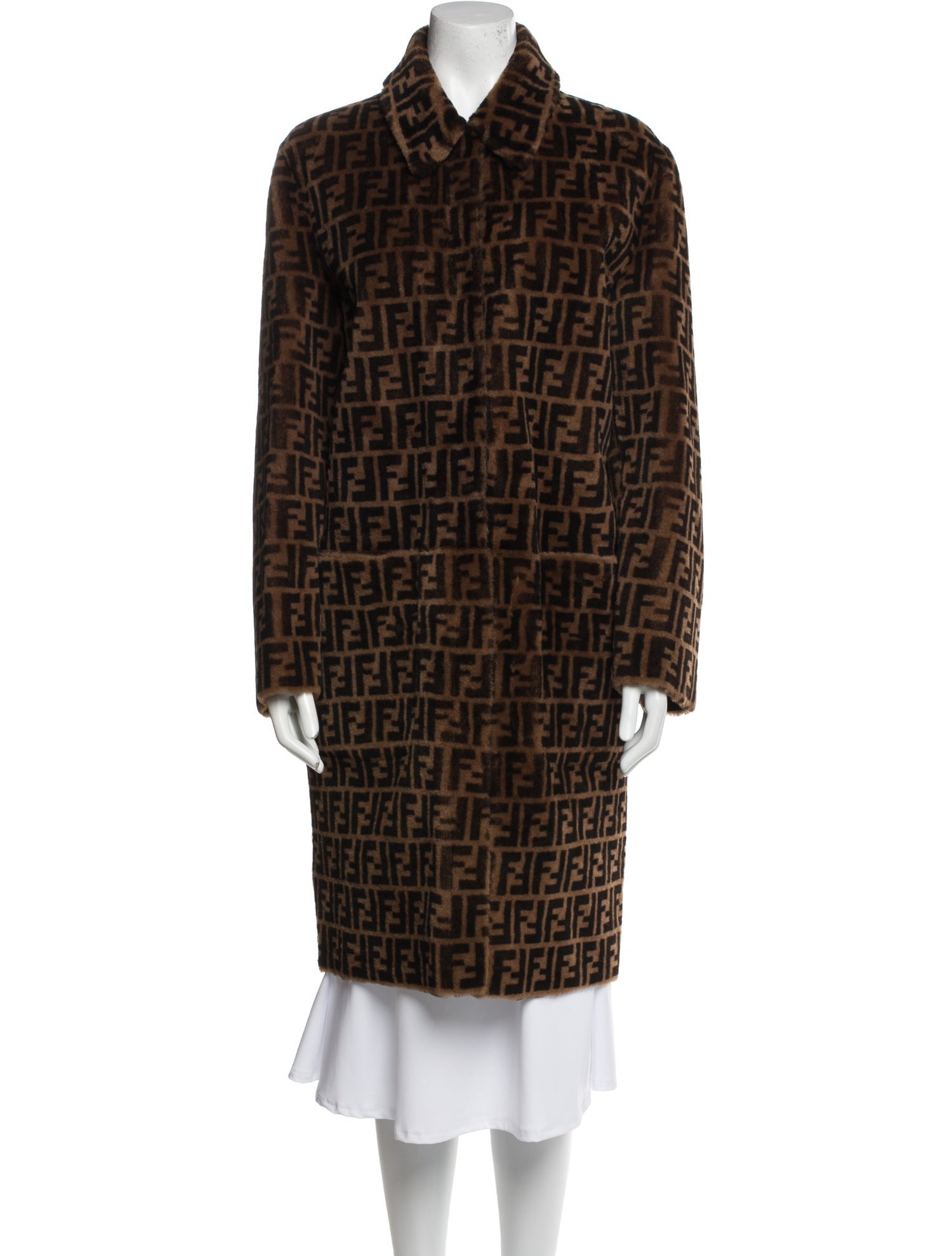Fendi Fur Printed Coat