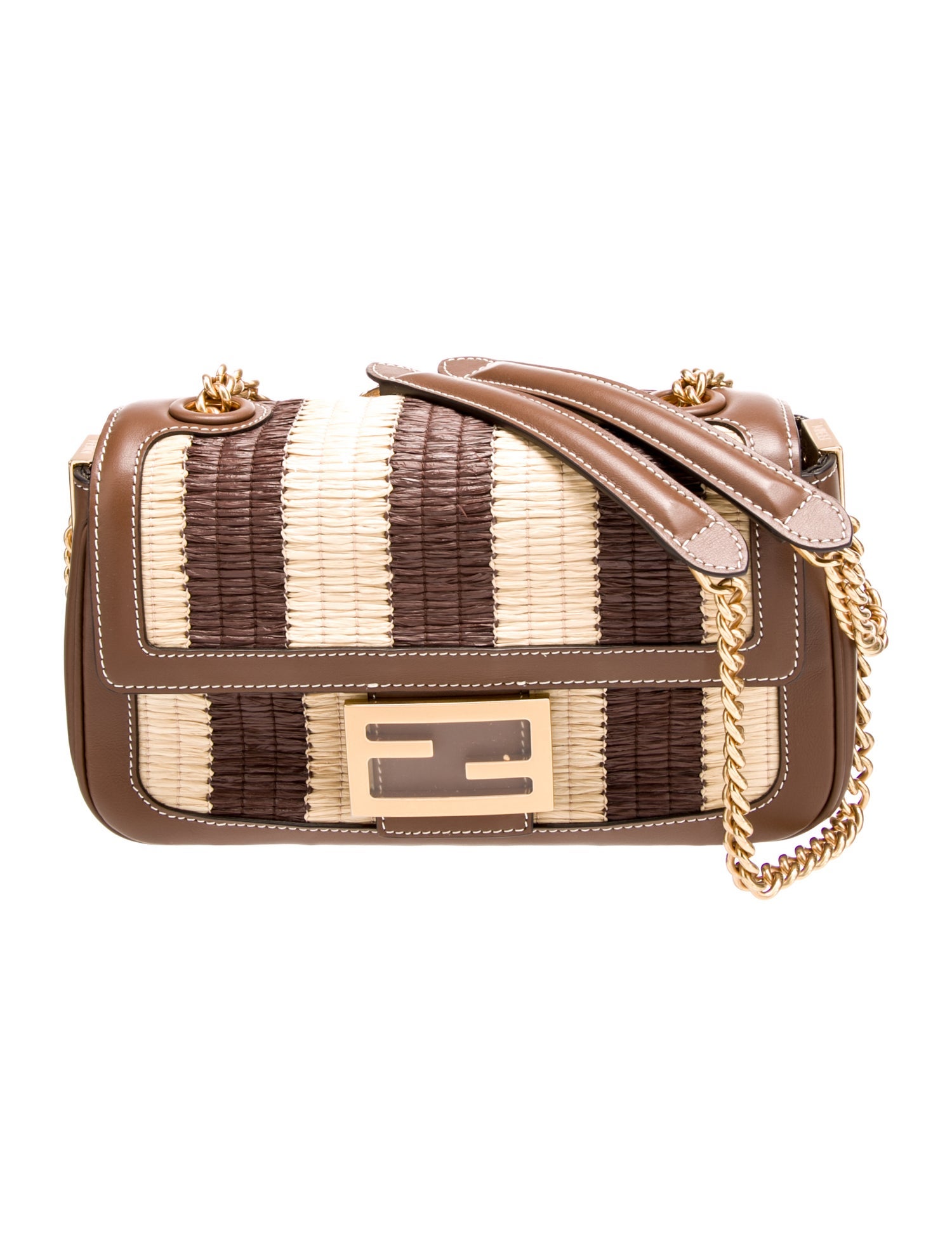 Fendi Leather Baguette Midi 2024