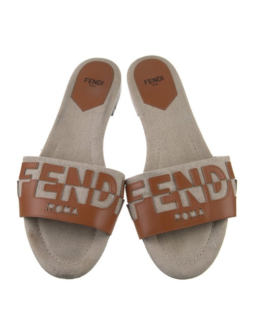 Fendi Canvas Printed Slides