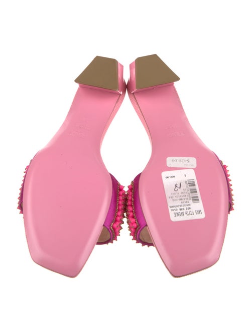 Fendi Lizard Beaded Accents Slides