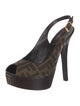 Fendi Zucca FF Logo Printed Slingback Pumps