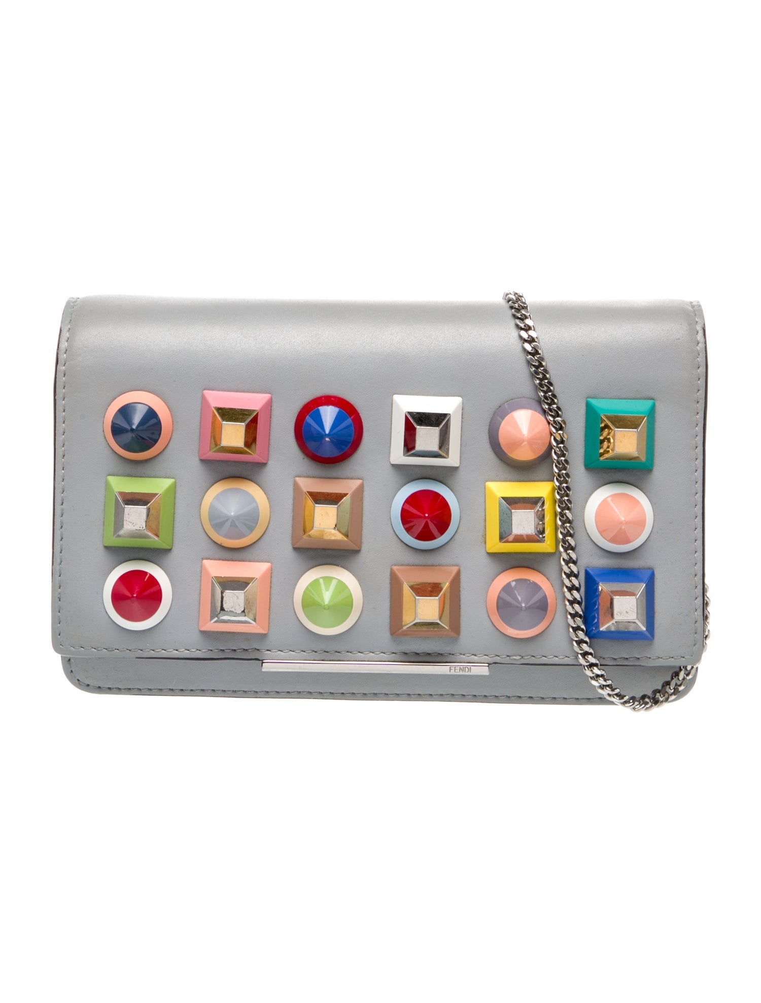 Fendi Rainbow Studs Wallet on Chain
