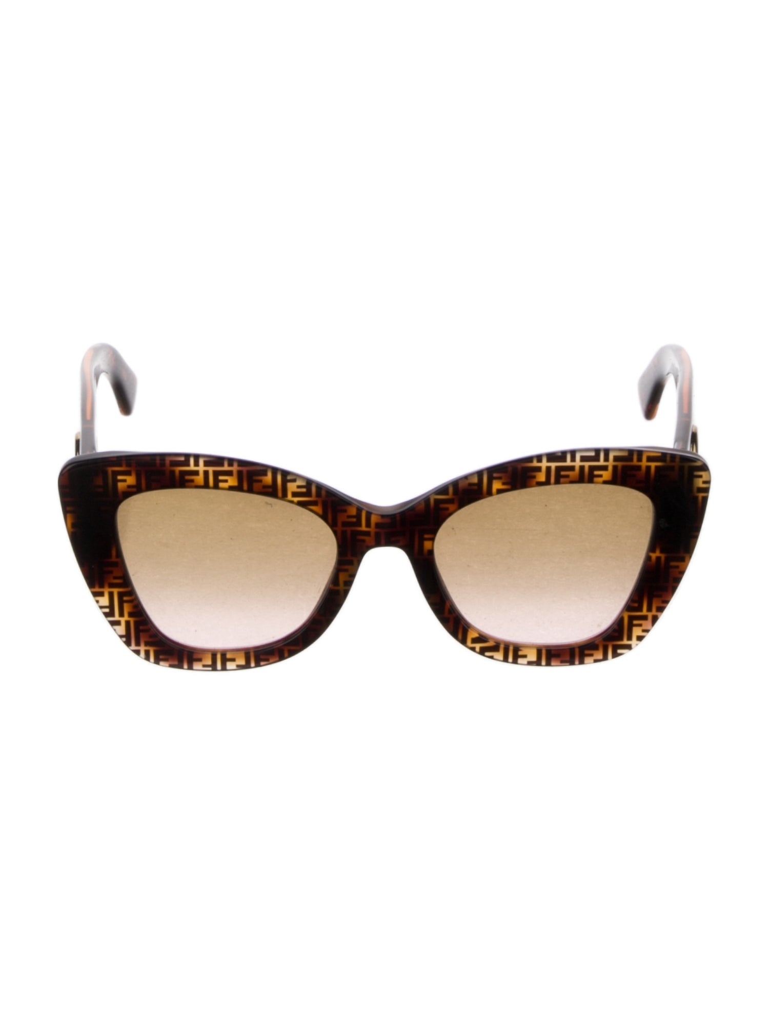 Fendi Zucca FF Logo Cat-Eye Sunglasses