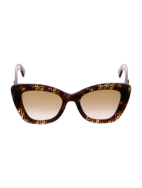 Fendi Zucca FF Logo Cat-Eye Sunglasses