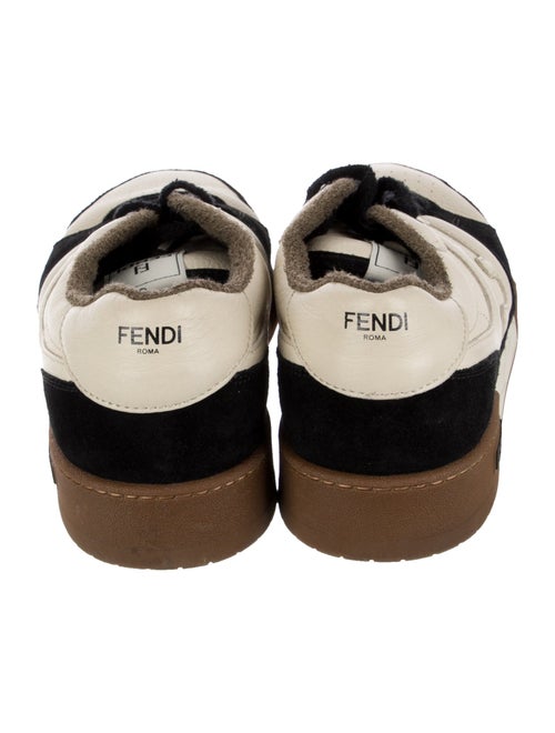 Fendi Leather Colorblock Pattern Sneakers