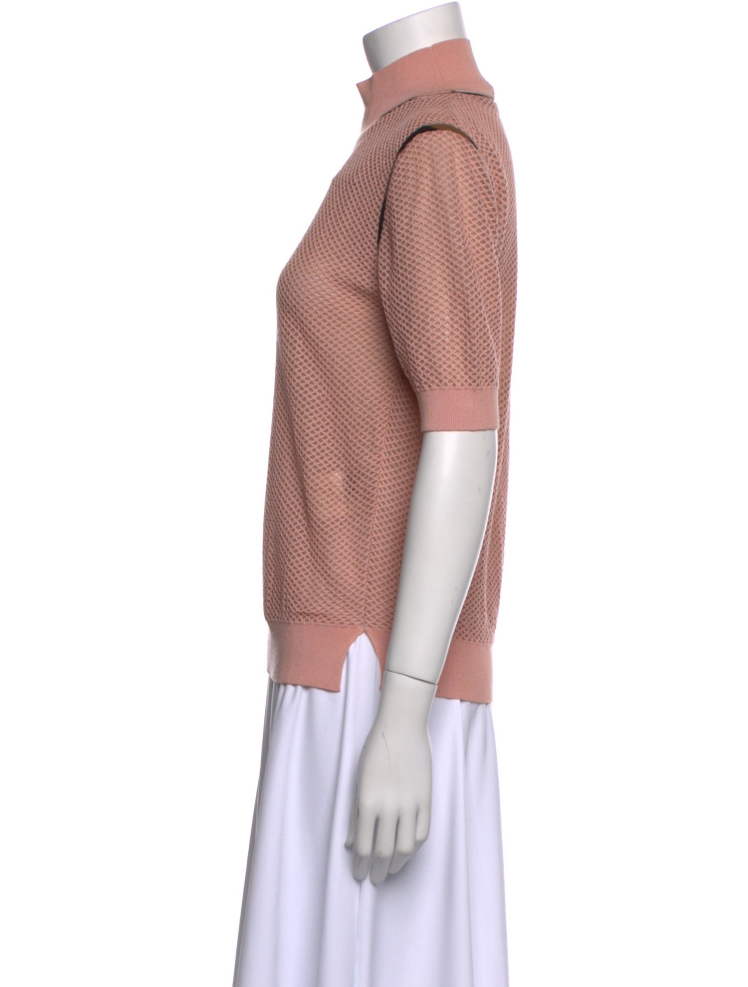 Fendi Turtleneck Short Sleeve Top