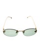 Fendi First Crystal Square Sunglasses