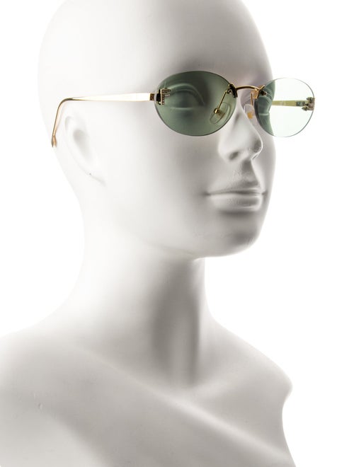 Fendi First Crystal Square Sunglasses