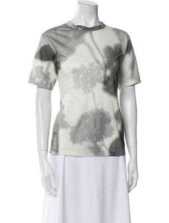 Fendi Linen Floral Print T-Shirt