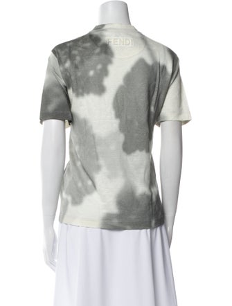 Fendi Linen Floral Print T-Shirt