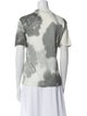 Fendi Linen Floral Print T-Shirt