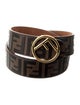 Fendi Zucca FF Logo Leather Belt